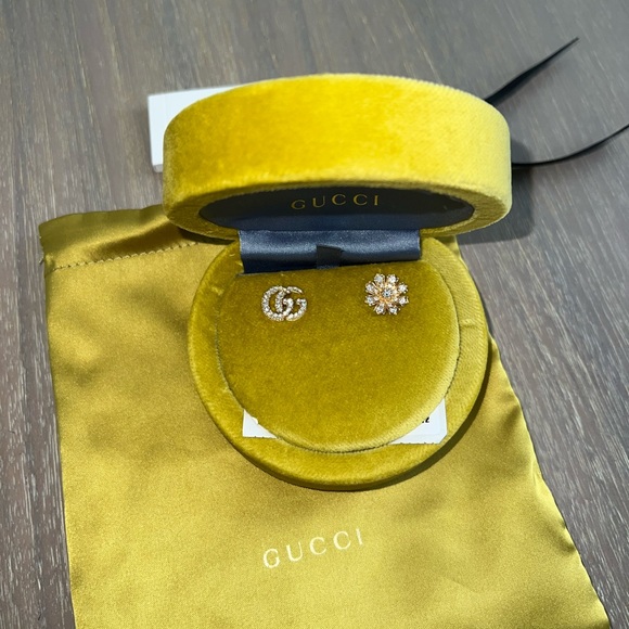 Gucci Flora 18k earrings with diamonds - Picture 7 of 12